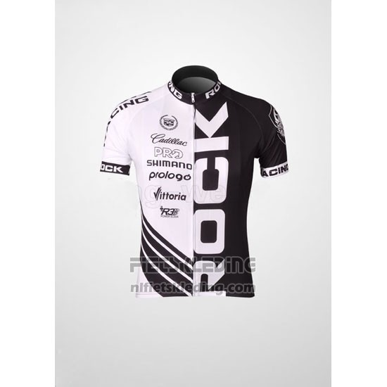 2010 Fietskleding Rock Racing Zwart en Wit Korte Mouwen en Koersbroek